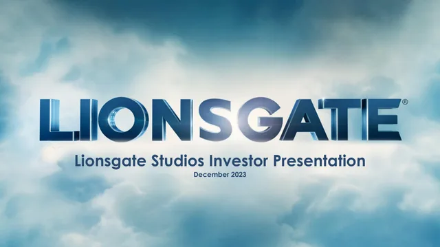 Lionsgate investment banking deck cover