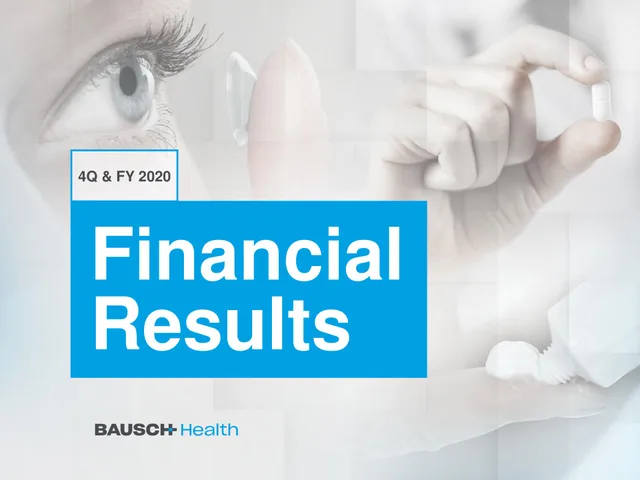 Bausch Health — Presentation Cover Slide investment banking deck cover