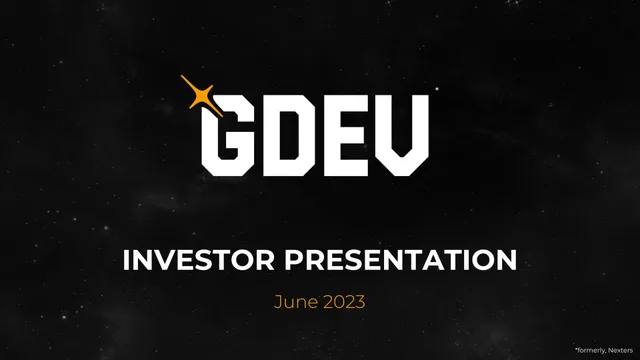 Nexters — Gdev investment banking deck cover