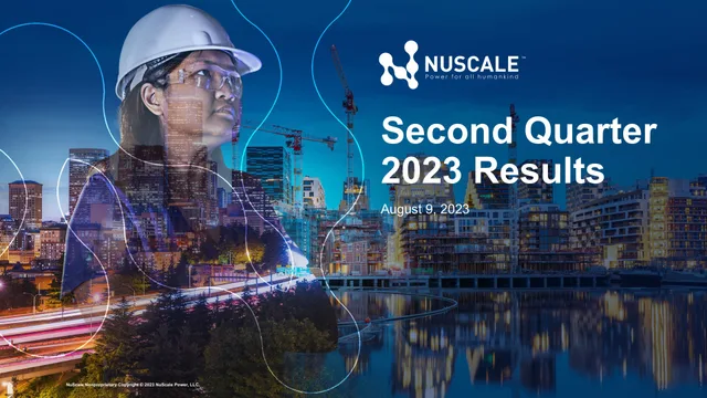 Nuscale — Second Quarter 2023 Results investment banking deck cover