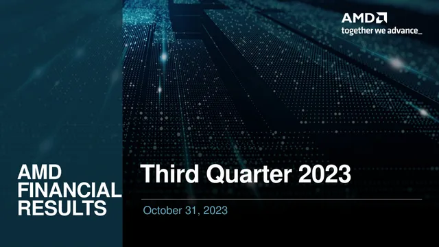 Amd — Third Quarter 2023 investment banking deck cover