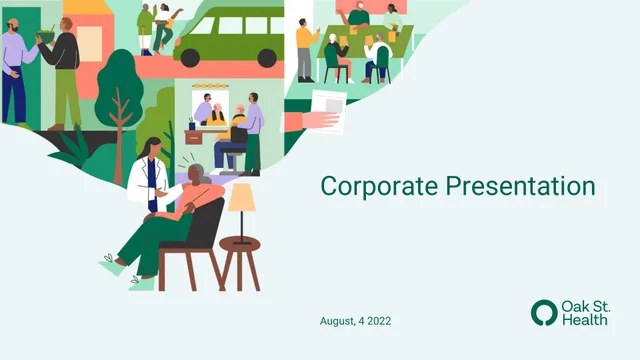 Oak Street Health — Corporate Presentation investment banking deck cover