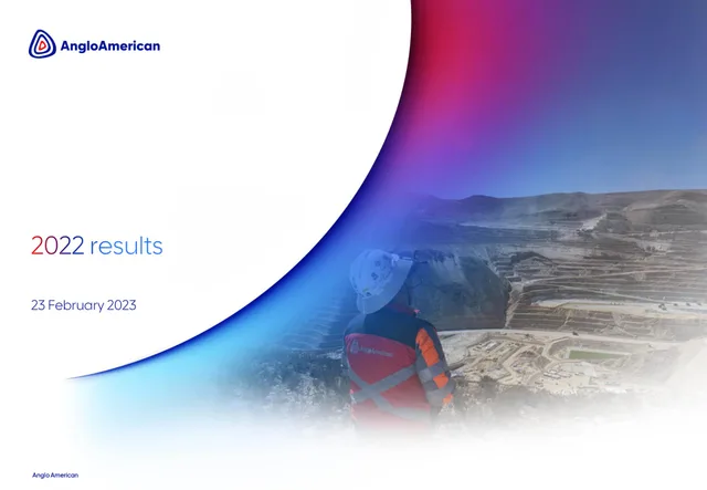 Anglo American — Corporate cover slide investment banking deck cover