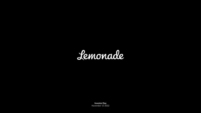 Lemonade investment banking deck cover