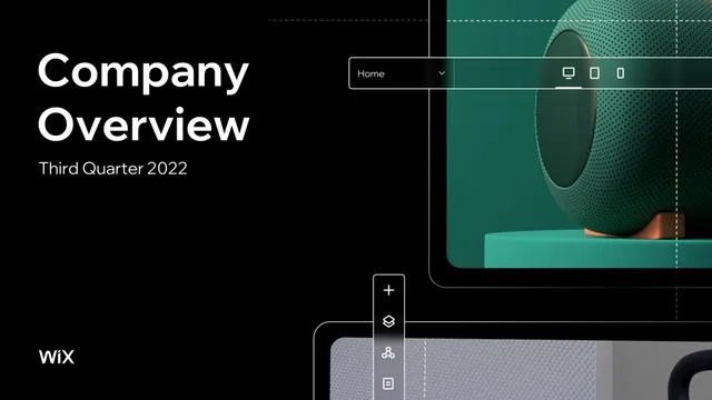 Wix — Company Overview investment banking deck cover