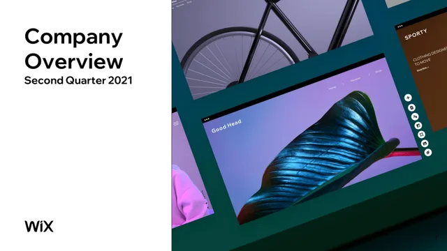 Wix — Company Overview investment banking deck cover