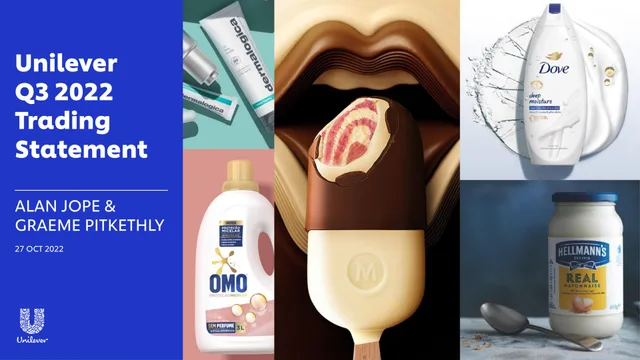 Unilever — Unilever Q3 2022 Trading Statement investment banking deck cover