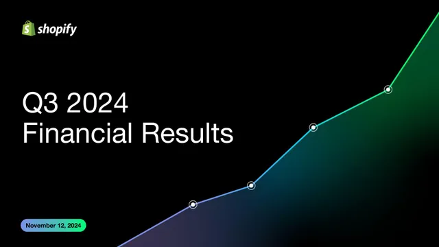 Shopify — Q3 2024 Financial Results investment banking deck cover