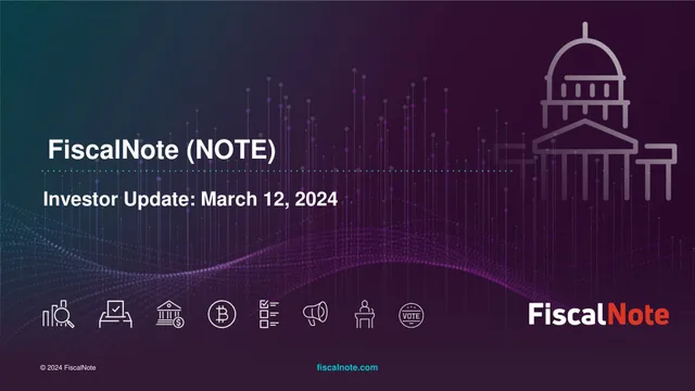 Fiscalnote — FiscalNote (NOTE) investment banking deck cover