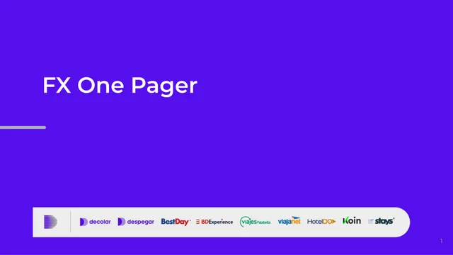 Despegar — FX One Pager investment banking deck cover