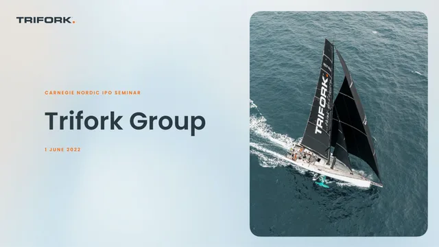 Trifork — Trifork Group investment banking deck cover