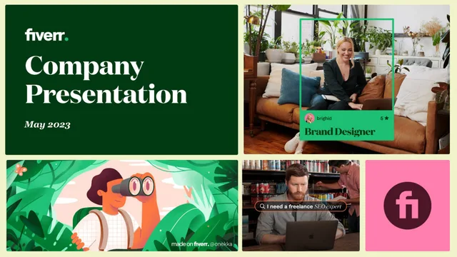Fiverr — Company Presentation investment banking deck cover
