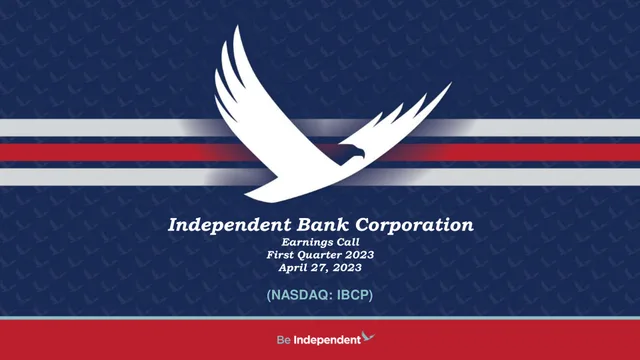Independent Bank Corp — Independent Bank Corporation investment banking deck cover