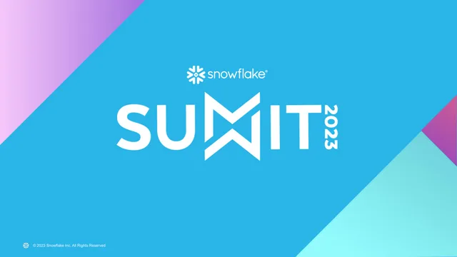 Snowflake — Summit 2023 investment banking deck cover