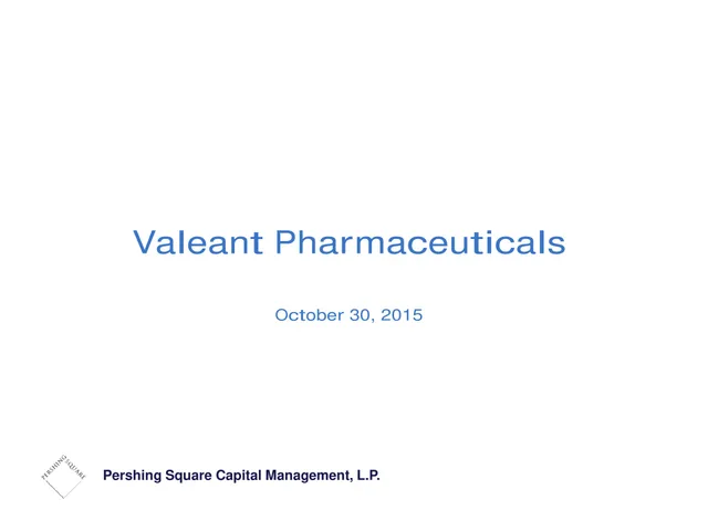 Pershing Square — Valeant Pharmaceuticals investment banking deck cover