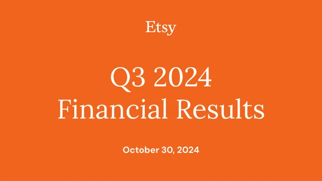 Etsy — Q3 2024 Financial Results investment banking deck cover