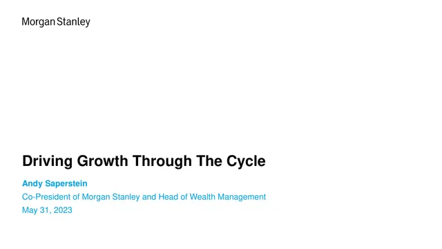 Morgan Stanley — Driving Growth Through The Cycle investment banking deck cover