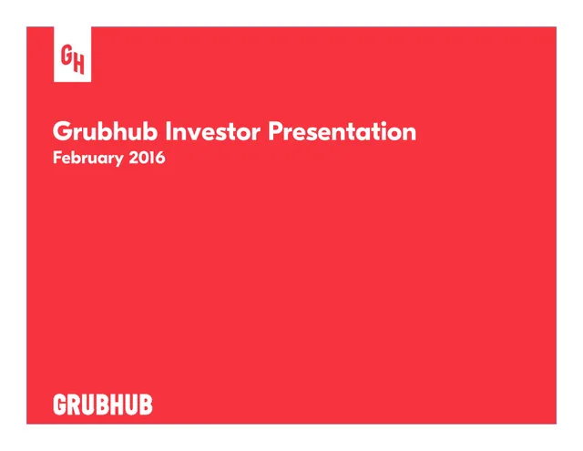 Grubhub — Grubhub Investor Presentation investment banking deck cover