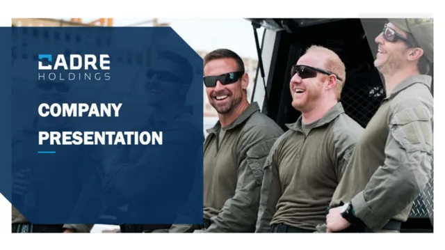 Cadre Holdings — Company Presentation investment banking deck cover