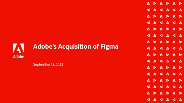 Adobe — Adobe’s Acquisition of Figma investment banking deck cover