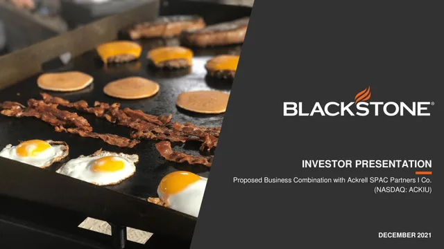 Blackstone Products — Blackstone investment banking deck cover