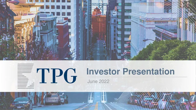 Tpg — Cover Slide investment banking deck cover