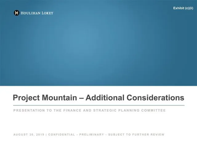 Houlihan Lokey — Project Mountain – Additional Considerations investment banking deck cover