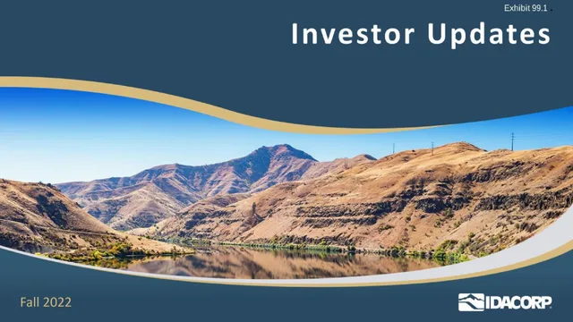 Idacorp — Investor Updates investment banking deck cover