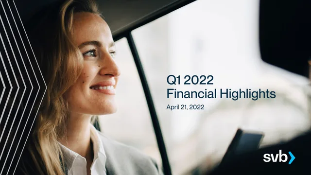 Silicon Valley Bank — Q1 2022 Financial Highlights investment banking deck cover