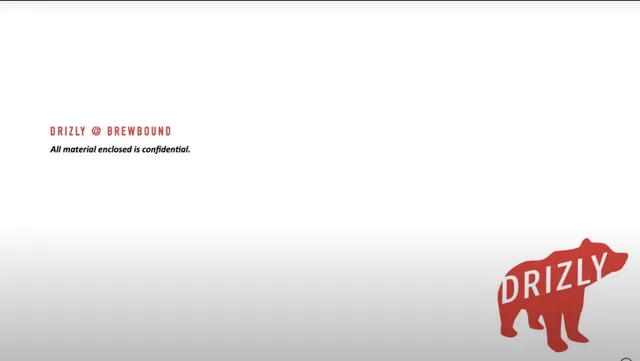 Drizly — Drizly @ Brewbound investment banking deck cover