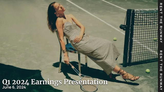 Rent The Runway — Q1 2024 Earnings Presentation investment banking deck cover