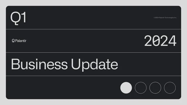 Palantir — Business Update deck cover