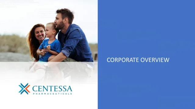Centessa — Corporate Overview investment banking deck cover