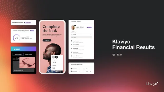 Klaviyo — Klaviyo Financial Results investment banking deck cover