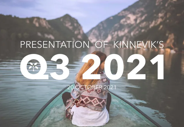 Kinnevik — Presentation Of Kinnevik's Q3 2021 investment banking deck cover
