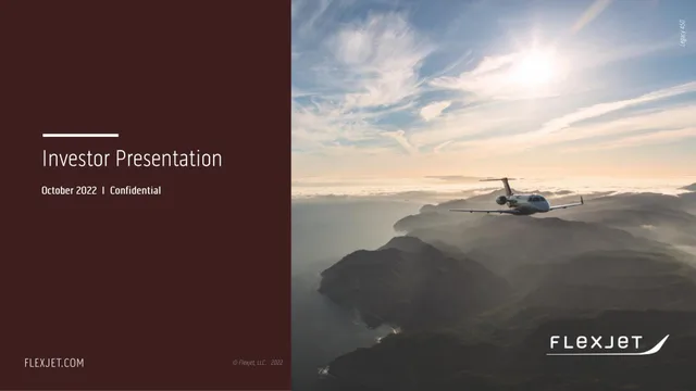 Flexjet — Investor Presentation investment banking deck cover