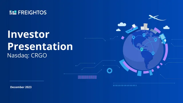 Freightos — Investor Presentation investment banking deck cover