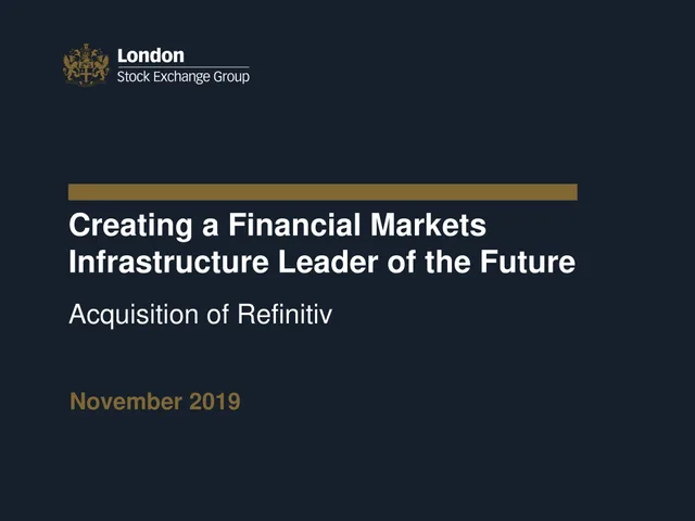 Lse — Creating a Financial Markets Infrastructure Leader of the Future investment banking deck cover