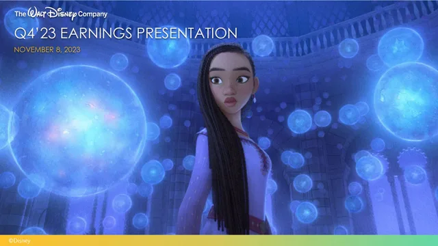 Disney — Q4'23 Earnings Presentation investment banking deck cover
