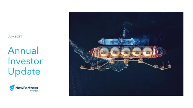 Newfortress Energy — Annual Investor Update investment banking deck cover