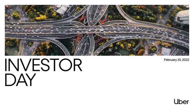 Uber — Investor Day investment banking deck cover