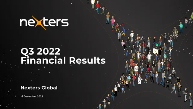 Nexters — Q3 2022 Financial Results investment banking deck cover