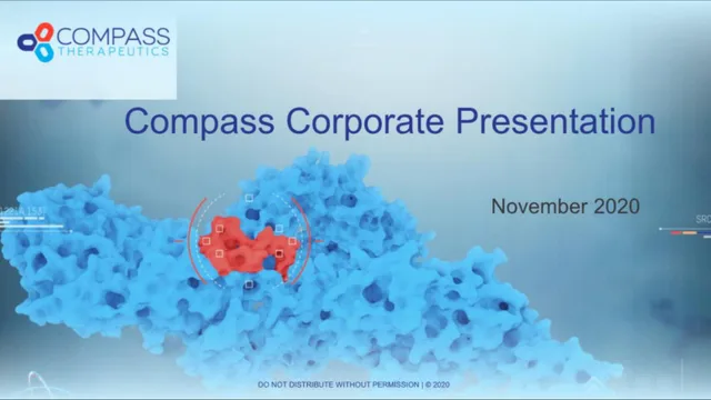 Compass Therapeutics — Compass Corporate Presentation investment banking deck cover