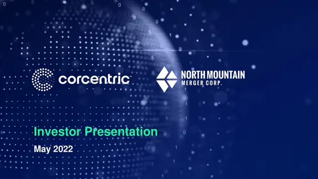 Corecentric — Title Slide investment banking deck cover