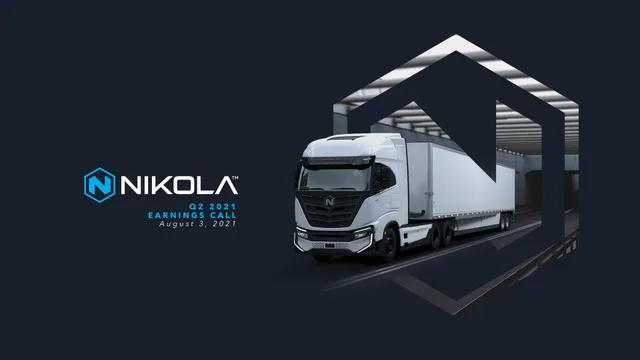 Nikola — Cover Slide investment banking deck cover
