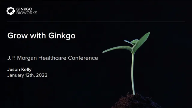 Ginkgo — Grow with Ginkgo investment banking deck cover