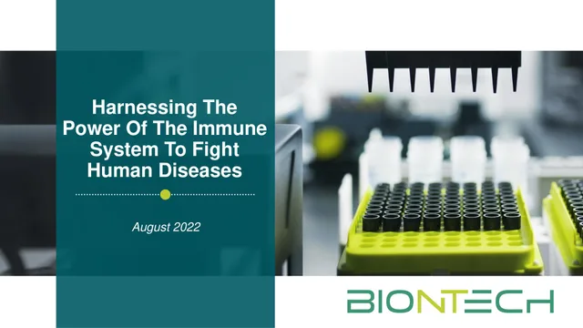 Biontech — Harnessing The Power Of The Immune System To Fight Human Diseases investment banking deck cover