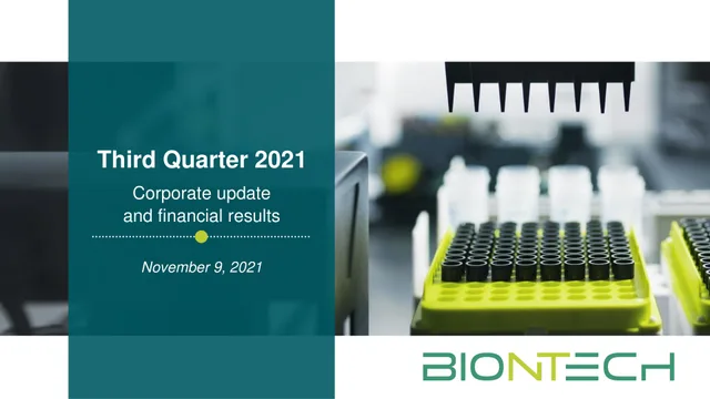 Biontech — Third Quarter 2021 investment banking deck cover