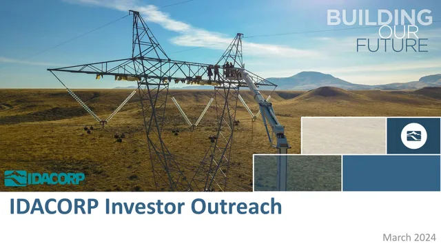 Idacorp — IDACORP Investor Outreach investment banking deck cover