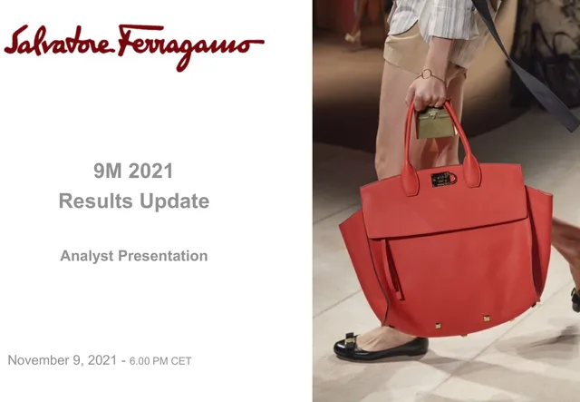 Salvatore Ferragamo — Cover Slide investment banking deck cover